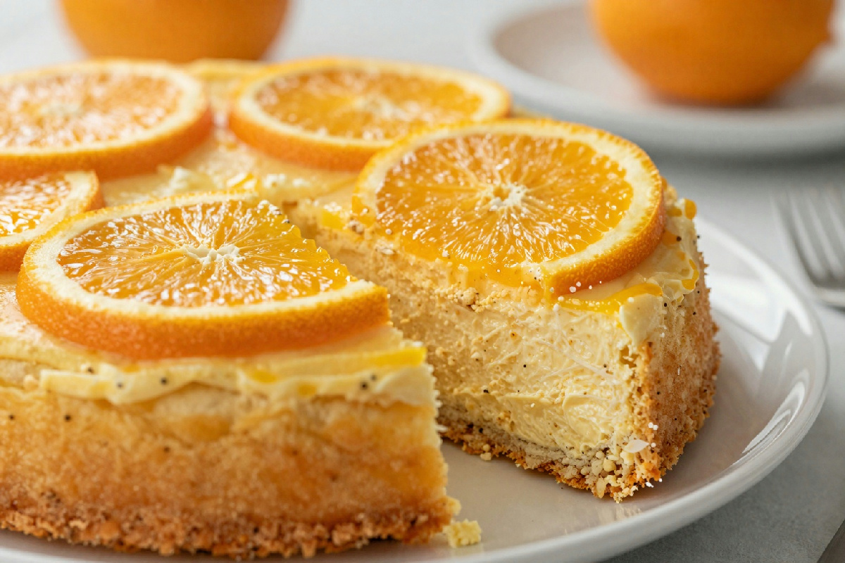 Torta soffice all’arancia per colazione, ricetta senza burro e con ricotta fresca